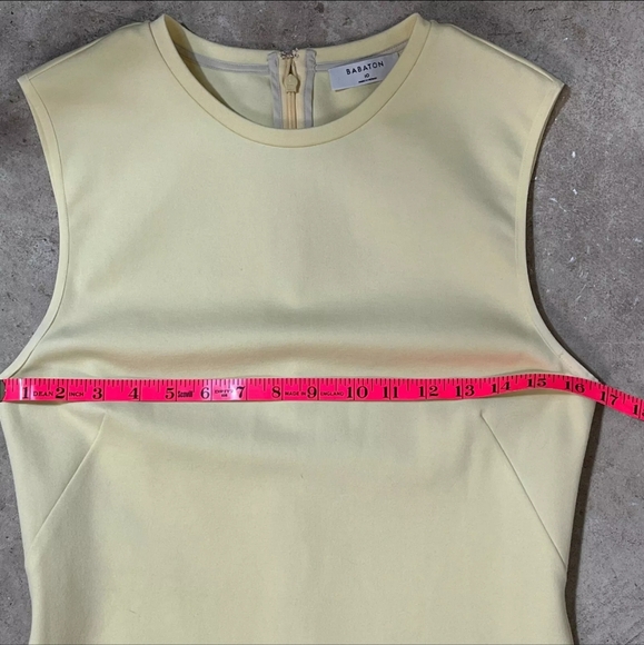 Aritzia Babaton Sleek Midi Yellow Dress, Size 10 - Picture 8 of 12